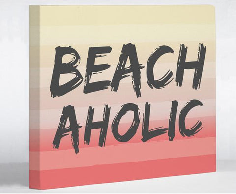 Beachaholic - Multi Gray Canvas Wall Decor by