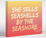 Seashell by the Seashore - Orange Multi Canvas Wall Decor by