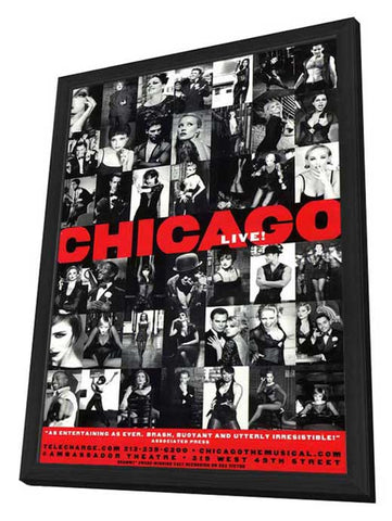 Chicago (Broadway) 27 x 40 Poster - Style A - in Deluxe Wood Frame