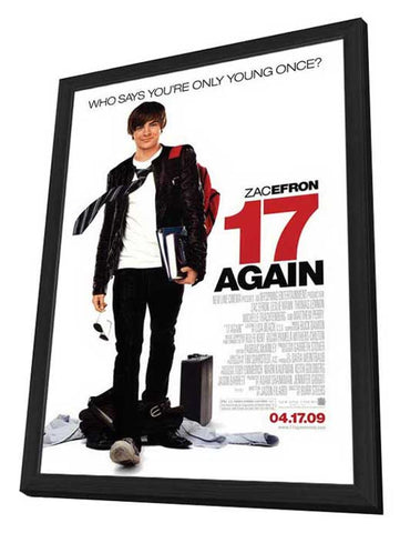 17 Again 27 x 40 Movie Poster - Style A - in Deluxe Wood Frame
