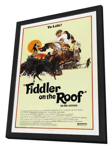 Fiddler on the Roof 27 x 40 Movie Poster - Style C - in Deluxe Wood Frame