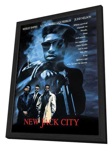 New Jack City 27 x 40 Movie Poster - Style B - in Deluxe Wood Frame