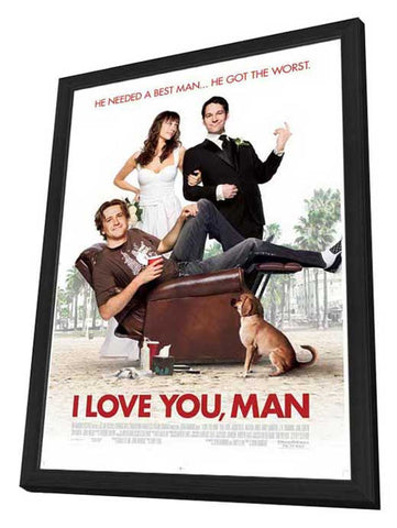 I Love You, Man 27 x 40 Movie Poster - Style C - in Deluxe Wood Frame