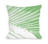 Alaiya Palm Leaves - Green Throw Pillow by