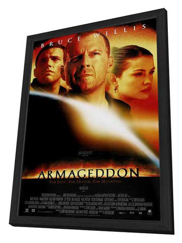 Armageddon 27 x 40 Movie Poster - Style E - in Deluxe Wood Frame
