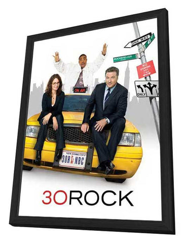 30 Rock 27 x 40 TV Poster - Style B - in Deluxe Aluminum Frame