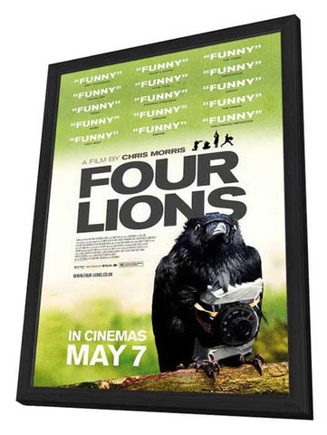 Four Lions 27 x 40 Movie Poster - UK Style A - in Deluxe Wood Frame