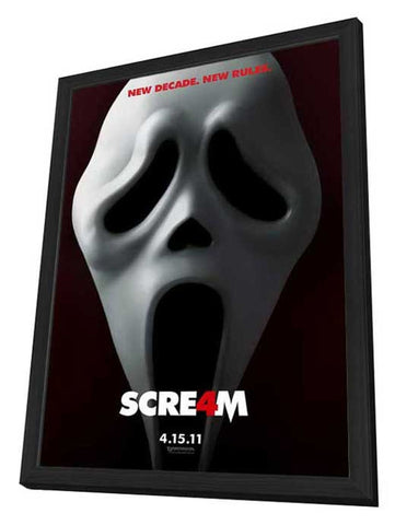 Scream 4 27 x 40 Movie Poster - Style A - in Deluxe Wood Frame