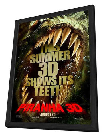 Piranha 3-D 27 x 40 Movie Poster - Style B - in Deluxe Wood Frame