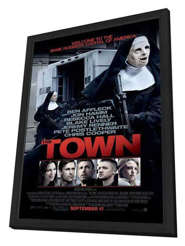 The Town 27 x 40 Movie Poster - Style A - in Deluxe Wood Frame