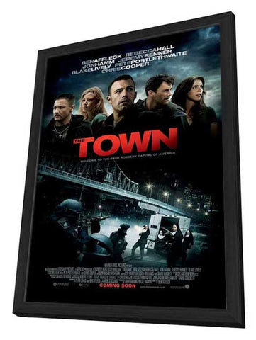 The Town 27 x 40 Movie Poster - Style B - in Deluxe Wood Frame