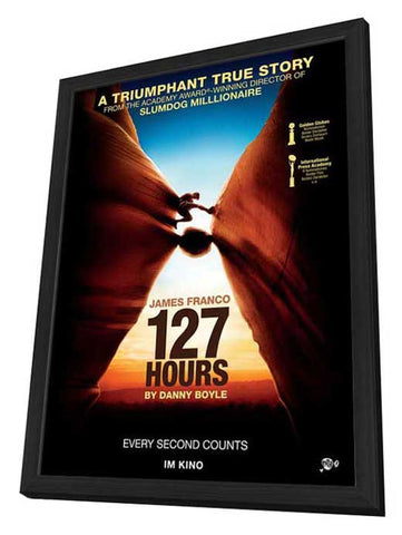 127 Hours 27 x 40 Movie Poster - Swiss Style A - in Deluxe Wood Frame