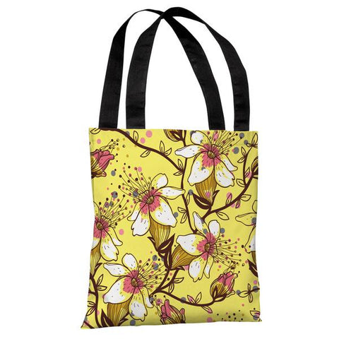 Lovelilies - Yellow Multi Tote Bag by