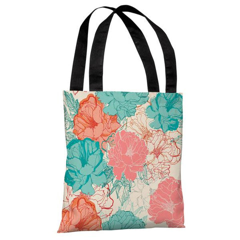 Natalie's Blooms - Cream Multi Tote Bag by