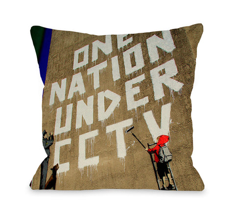 One Nation - Multi Throw Pillow by OBC 18 X 18
