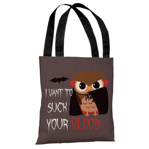 Vlood Sucking Owl - Gray Multi Tote Bag by