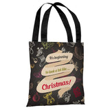A Lot Like Christmas - Gray Multi Tote Bag by