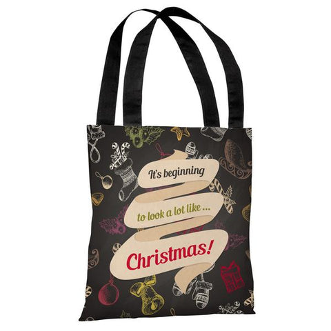 A Lot Like Christmas - Gray Multi Tote Bag by