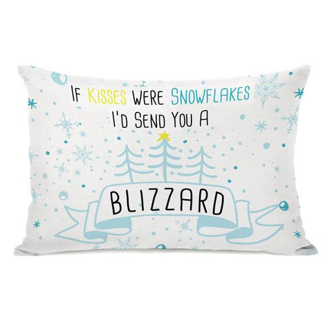 Blizzard Kisses - Multi Throw Pillow by OBC