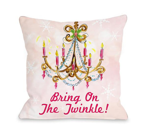 Bring On The Twinkle - Pink Multi Throw Pillow by Timree Gold