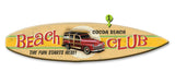 Beach Club Woody Surfboard Wood 8x32