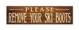 Remove Ski Boots Wood 10.5x36