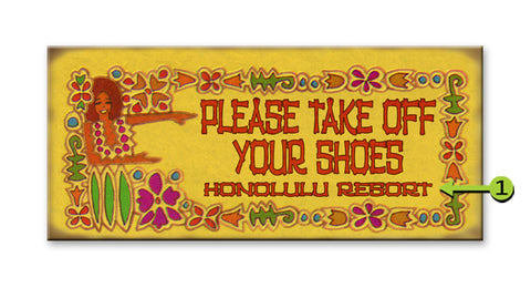 Please Remove Your Shoes Metal 10.5x24