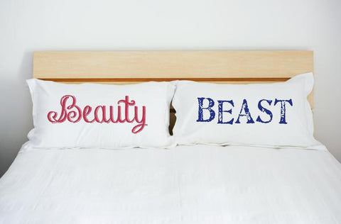Beauty And Beast - Multi Set of Two Pillow Case by