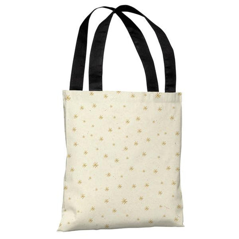 Shine Bright - Cream Gold Tote Bag by Julissa Mora