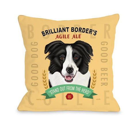 Agile Ale 3 Corn Red Multi Throw Pillow by Retro Pets