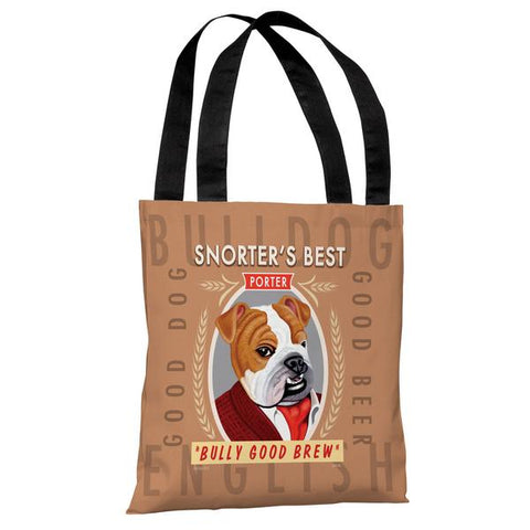 Snorter - Brown Multi Tote Bag by Retro Pets