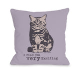 Very Exciting - Lavender Purple Throw Pillow by Dog is Good 18 X 18