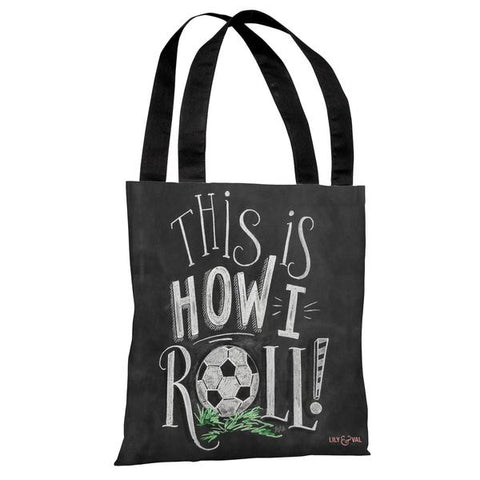 This is How I Roll - Gray White Tote Bag by Lily & Val
