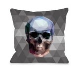 Skullica - Gray Multi Throw Pillow by OBC 18 X 18