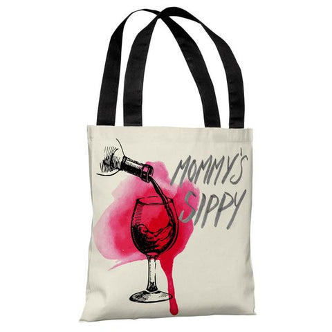 Mommy's Sippy - Ivory Multi Tote Bag by