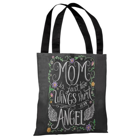 Mom Angel - Gray Multi Tote Bag by Lily & Val