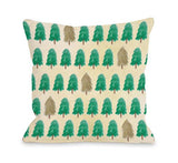 Forest for the Trees - Green Throw Pillow by OBC