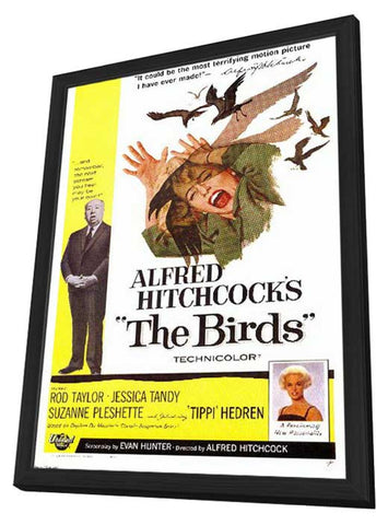 The Birds 11 x 17 Movie Poster - Style A - in Deluxe Aluminum Frame