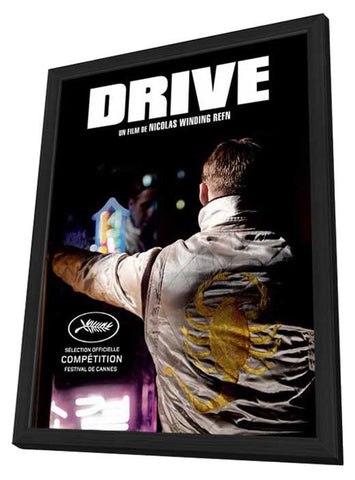 Drive 11 x 17 Movie Poster - French Style A - in Deluxe Aluminum Frame