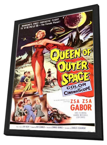 Queen of Outer Space 11 x 17 Movie Poster - Style A - in Deluxe Aluminum Frame