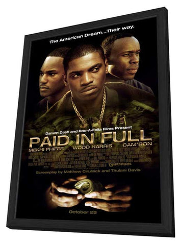 Paid in Full 11 x 17 Movie Poster - Style B - in Deluxe Aluminum Frame