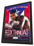 Felix Trinidad vs Hacine Cherifi 11 x 17 Boxing Promo Poster - Style A - in Deluxe Aluminum Frame