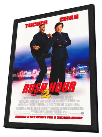 Rush Hour 2 11 x 17 Movie Poster - Style A - in Deluxe Aluminum Frame