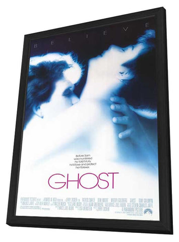Ghost 11 x 17 Movie Poster - Style B - in Deluxe Aluminum Frame