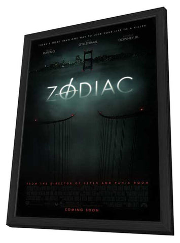 Zodiac 11 x 17 Movie Poster - Style A - in Deluxe Wood Frame