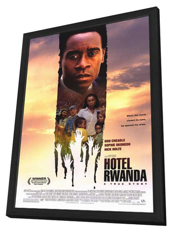 Hotel Rwanda 11 x 17 Movie Poster - Style A - in Deluxe Aluminum Frame