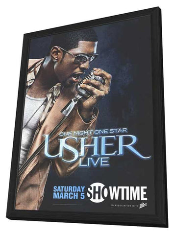 One Night One Star: Usher Live 11 x 17 TV Poster - Style A - in Deluxe Aluminum Frame