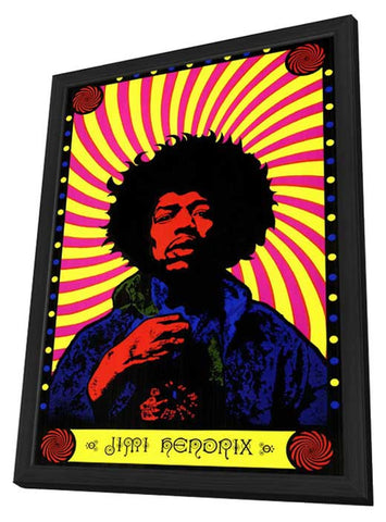 Jimi Hendrix 11 x 17 Movie Poster - Style A - in Deluxe Aluminum Frame