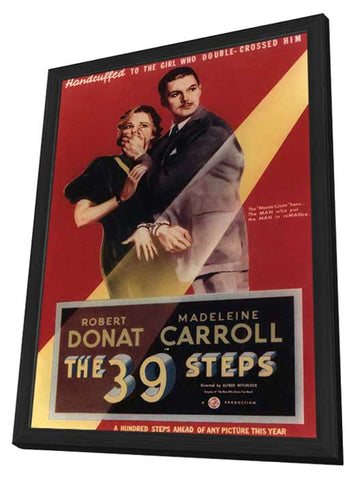 The 39 Steps 11 x 17 Movie Poster - Style D - in Deluxe Aluminum Frame