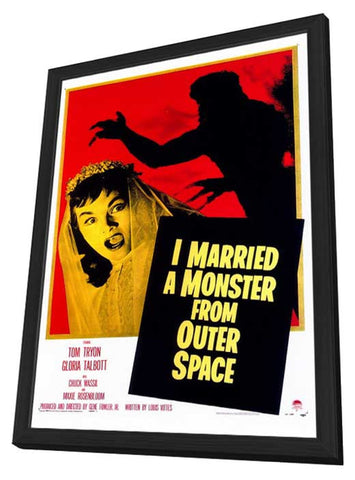I Married A Monster From Outer Space 11 x 17 Movie Poster - Style A - in Deluxe Aluminum Frame